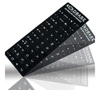 Kokobase® Qwerty English Keyboard Stickers - Self-adhesive UK British Layout Decals for Easy Language Conversion and Keyboard Renewal