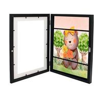 KoKoBin Children's Frame with Strap, Children's Art Frames Openable, Children's Frame Acrylic A4 (Black)