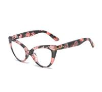 KoKoBin Large Cat Eye Reading Glasses Women's Anti-Blue Light Glasses Fashion and Comfortable Cat's Eye Computer Reader (Pattern, +2.5)