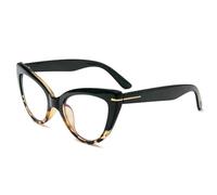 KoKoBin Large Cat Eye Reading Glasses Women's Anti-Blue Light Glasses Fashion and Comfortable Cat's Eye Computer Reader (Brown, +1.0)
