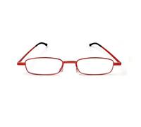 KoKoBin Mini Reading Glasses Portable with Blue Light and UV Protection Reader Portable Hard Case for Men and Women (Red, 2.5, x)