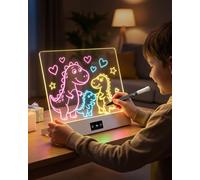 KOKODI LED Drawing Board for Kids - 14-Inch Rechargeable Glow Sketch Pad with USB-C, 8+3 Lighting Modes & 10H Battery (Perfect for Birthday, Easter & Family Creativity)