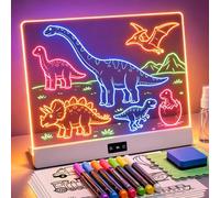 KOKODI Rechargeable LED Drawing Board for Kids, 14in LED Note Board with 8+3 Lighting Modes, Light Up Drawing Pad with Built-in Stand, Glowing Sketch Pad Art Set, Birthday Gifts for Kids 3-12