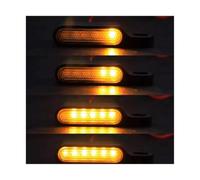 KOKOGLGBTD A Pair Motor Scooter Handlebar Lights Blinker 12V LED | Amber Flasher Taillight Motorcycle Indicators LED Mini Turn Signals Lamps(6 Lights Flowing)