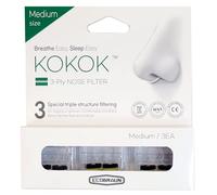 KOKOK 3-Ply Nose Filter Reusable Breathable Nasal Plugs Air Filteration for Dust, Pollution, Block Cold Air - Pack of 3 (Medium)