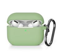 KOKOKA Case Cover Compatible with Airpods Pro 2, Soft Silicone Skin Case Cover Shock-Absorbing Protective Case for Airpods Pro 2nd Generation (2022) with Carabiner, Front LED Visible, Matcha Green