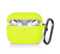 KOKOKA Case Cover Compatible with Airpods Pro 2, Soft Silicone Skin Case Cover Shock-Absorbing Protective Case for Airpods Pro 2nd Generation (2022) with Carabiner, Front LED Visible, Brilliant Yellow
