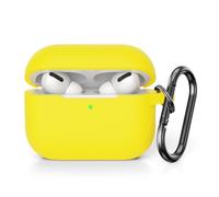 KOKOKA Case Cover Compatible with Airpods Pro 2, Soft Silicone Skin Case Cover Shock-Absorbing Protective Case for Airpods Pro 2nd Generation (2022) with Carabiner, Front LED Visible, Yellow