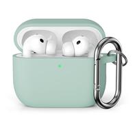 KOKOKA Silicone Case Compatible with Airpods Pro 3 2025 Case Cover, Front LED Visible, Soft Silicone Full Body Protective Shockproof Case for AirPods Pro 3rd Generation with Carabiner, Cloud Grey