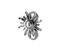 Kokoma 14G Minimalist Sun Dermal Anchor Tops and Base G23 Titanium Surface Skin Piercing Studs Internally Threaded Microdermal Body Jewelry 1 Pc Hypoallergenic (Silver)