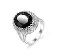 Kokoma Big CZ Ring for Women Geometric Oval Round Cubic Zirconia Ring Halo Statement Rings Eternity Promise Engagement Wedding Fashion Jewelry, Copper, No Gemstone