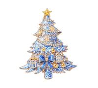 Kokoma Bow Knot Christmas Tree Brooch Pin Star Tops Enamel Corsage | Cubic Zirconia, Gingerbread Man Bell Design, Suit Lapel Pin, Cloth Badge, Festive Holiday, Fashion Jewelry, for Women