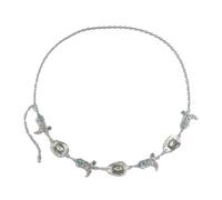Kokoma Cowboy Hat and Boots Waist Chain Belt for Women Turquoise Punk Belly Chain Belt Metal Body Chains Unique Western Cowboy Fashion Accessory for Jeans Dress