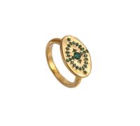Kokoma Evil Eye Ring for Women Cubic Zirconia Cross Criss Statement Ring Stackable Stainless Steel Rings Fashion Finger Jewelry Daily Wear, One size, Stainless Steel, No Gemstone