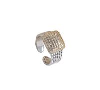 Kokoma Geometric Square Ring for Women Cubic Zirconia Ring Adjustable Stacking Rings Promise Engagement Wedding Fashion Jewelry