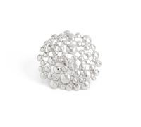 Kokoma Hollow Bubble Ring for Women Geometric Circle Round Statement Ring Adjustable Stacking Ring Fashion Finger Jewelry Comfort Fit, Metal, No Gemstone