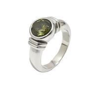 Kokoma Round Cubic Zirconia Ring for Women Geometric Circle Round CZ Ring Stainless Steel Rings Promise Engagement Wedding Fashion Jewelry, Stainless Steel, No Gemstone