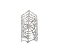 Kokoma Spider Web Ear Cuff for Women Hollow Web Wrap Cartilage Earrings Halloween Costume Fake Huggie Hoop Non Piercing Clip On Punk Jewelry, S, Iron, No Gemstone