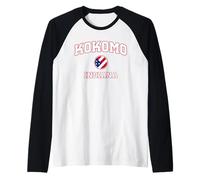 Kokomo Indiana (in) Raglan Baseball Tee