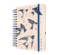 Kokonote 2026 Diary A5 Page A Day - Wabi Sabi | Daily Planner 2026 With Diary Stickers, Pocket, Bookmarks, January 2026 - December 2026 | Aesthetic Stationery Gifts For Women & For Men