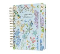 Kokonote A5 Academic Diary 2025-2026 Page A Day - Seasonal Flowers | Academic Planner 2025-2026 With Stickers, Student Essentials For University, Back To School Supplies