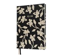 Kokonote A5 Academic Diary 2025-2026 Week To View - Midnight Dahlia | Academic Planner 2025-2026 With Ribbon Bookmarks, Student Essentials For University, Back To School Supplies