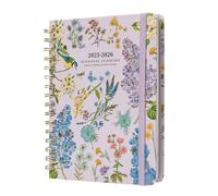 Kokonote A5 Academic Diary 2025-2026 Week To View - Seasonal Flowers | Academic Planner 2025-2026 With Stickers, Student Essentials For University, Back To School Supplies