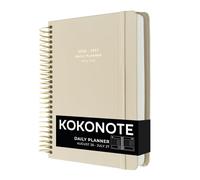 Kokonote A5 Academic Diary 2026-2027 Page a Day - Misty Gray | Back to School Planner 2026-2027, Mid Year Diary 2026 2027 Day per Page, A5 Planner | Aesthetic Stationery Gifts