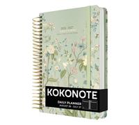 Kokonote A5 Academic Diary 2026-2027 Page a Day - Seasonal Flowers | Back to School Planner 2026-2027, Mid Year Diary 2026 2027 Day per Page, A5 Planner | Aesthetic Stationery Gifts