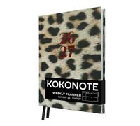 Kokonote A5 Academic Diary 2026-2027 Week to View - Wild Leopard | Back to School Planner 2026-2027, Mid Year Diary 2026 2027, A5 Weekly Planner | Aesthetic Stationery Gifts