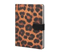 Kokonote Notebook A5 - Luxe Bold Leopard - Faux Leather Notebook A5, Dotted Notebook, Journal Notebook, A5 Sketchbook, A5 Notebook Hardback/University Stationery, Cute Stationery