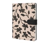 Kokonote Notebook A5 - Luxe Midnight Dahlia - Faux Leather Notebook A5, Dotted Notebook, Journal Notebook, A5 Sketchbook, A5 Notebook Hardback/University Stationery, Cute Stationery