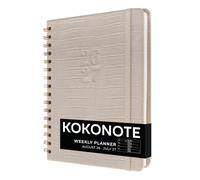 Kokonote Academic Diary 2026-2027 Week to View - Caiman Gray | Academic Planner 2026-2027, Mid Year Diary 2026 2027, Weekly Planner | Aesthetic Stationery Gifts