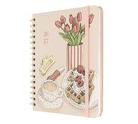 Kokonote Academic Diary 2026-2027 Week to View - Latte Blossom | Academic Planner 2026-2027, Mid Year Diary 2026 2027, Weekly Planner | Aesthetic Stationery Gifts