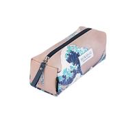Grupo Erik Hokusai Pencil Case | 8 x 3 x 3 inches - 21 x 7.5 x 7.5 cm | Cosmetic Case | Large Pencil Case | Cute Stationery | The Great Wave Off Kanagawa