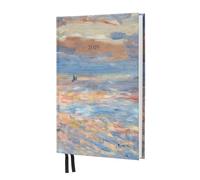 Kokonote Diary 2025 A5 Two Days Per Page - Renoir | January 2025 - December 2025 | A5 Diary With Ribbon Bookmarks | 2025 Diary 2 Days Per Page A5, Daily Planner 2025