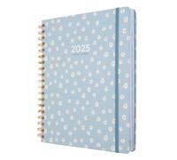 Kokonote Diary 2025 Daisy | Desk Planner 8.3 x 9.8 inches - 21 x 25 cm | Diary Week To View, August 2024 - December 2025 | Stickers & Tabs