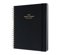 Kokonote Academic Diary 2025-2026 Week To View - Back To Black | Academic Planner 2025-2026 With Stickers & Tabs, Student Essentials For University, Back To School Stationery