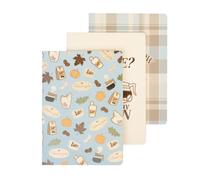 Kokonote Gilmore Girls A5 Notebook Set - Aesthetic Stationery Gifts | 3 A5 Notebooks - Lined, Plain, Dotted - 32 Sheets (64 Pages) | Gilmore Girls Merchandise, Merch, Cute Stationary Gifts