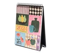 Kokonote Gouache Art Desk Calendar 2024 | Desktop Calendar 2024 | 6 x 8 inches - 15 x 20 cm | Art Calendar 2024 | 12 Month 2024 Planner | Calendar 2024 Art