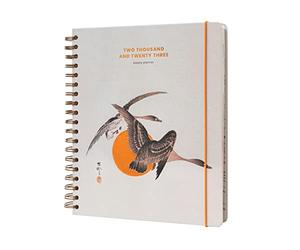 Kokonote Japanese Art Diary 2023 | Big Size 8.3 x 9.8 inch - 21 x 25 cm | Academic Diary Week To View | With Stickers | Cute Stationery | 2023 Diary
