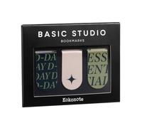 Kokonote Magnetic Bookmark Set of 3, Studio Green, Baffle, and Black - Book Accessories