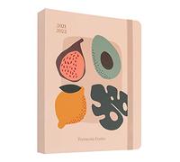 Kokonote Official Terracota Fruits A5 2022 Week To View Diary - 2022 Weekly Planner - A5 Planner With Stickers and Pocket - 2022 Diary