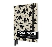 Kokonote Pocket Academic Diary 2026-2027 Week to View - Midnight Dahlia