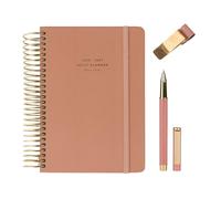 Kokonote Rose Nude - A5 Academic Diary 2026-2027 Page a Day + Ballpoint Pen + Pen Holder Clip