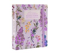 Kokonote Seasonal Flowers Diary 2023 | 6.3 x 7.8 inches - 16.5 x 20 cm | Academic Week To View | With Stickers | Cute Stationery | Flowers