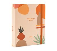 Kokonote Terracotta Diary 2023 | 6.3 x 7.8 inches -16.5 x 20 cm | Academic Diary Week To View | With Stickers | Cute Stationery | 2023 Diary