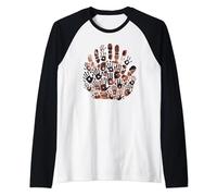 Kokopelli Petroglyphs Rock Painting Cave Art Design Raglan Baseball Tee