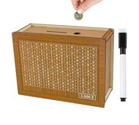 KokoroKassa® Japanese Wooden Piggy Bank | Target €3000 | For Children & Adults | With Pen | Fun and Entertaining Challenge | Easy Assembly | Gift to OriginalCorner®