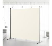 Kokorona 1 Panel Room Divider, 6FT Tall Folding Privacy Screen Wall Dividers, Portable Single Panel Temporary Privacy Wall Freestanding Room Divider for Room Separation, Beige, W 180 x H 180 cm